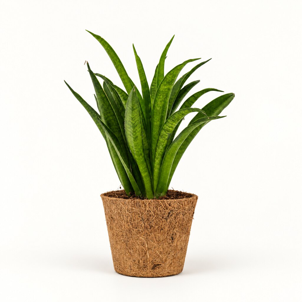 Sansevieria Panthera i kokospotte, Ø9 cm.
